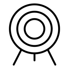 Bullseye Outline Icon Style. Simple Finance Vector Illustration