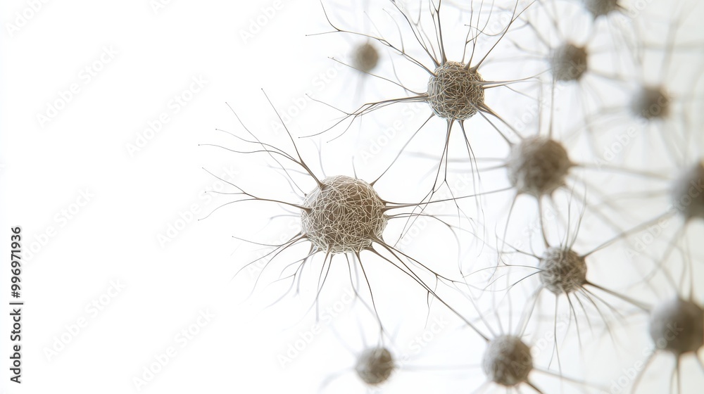 Poster this detailed composition features various human mind elements, highlighting intricate neural pathwa