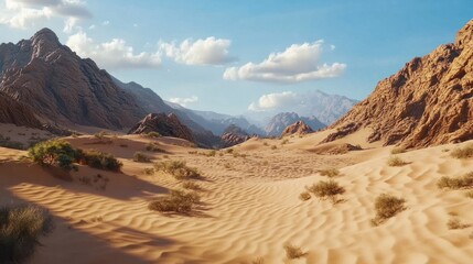 Naklejka premium Anamorphic Video Wild Desert.
