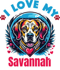 Augusta Is My Cute Cat, Cat name t-shirt Design