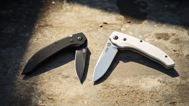 The other side of the knives. They're American made. One is black, the other white.