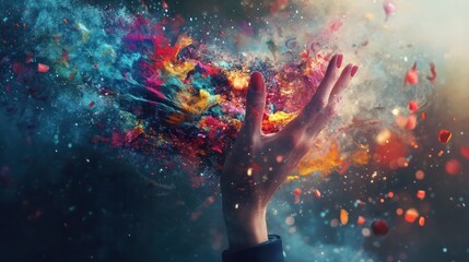 Design art concept abstract contemporary modern background business graphic idea. Work concept art design retro office poster icon hand team success digital ad artwork visual technology research job.