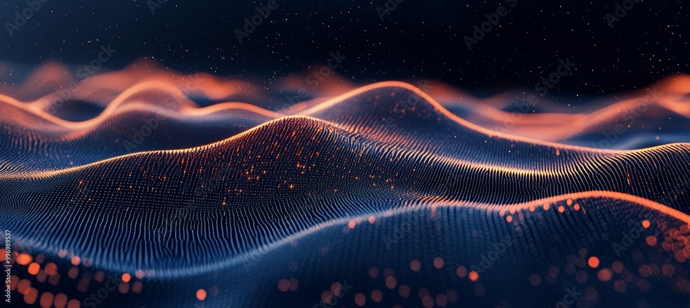 Poster in this digital field, big data is the key element. binary code futuristic information technology. e