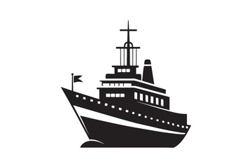 Obraz premium Fishing Boat silhouette vector illustration, Fishing Boat silhouette vector 