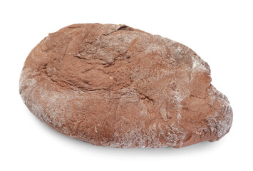 Chocolate dough isolated on white. Making cookies