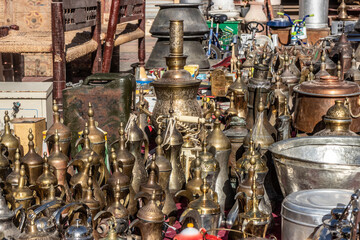 Antiquities for sale at Souq Al Zel market in Riyadh, Saudi Arabia