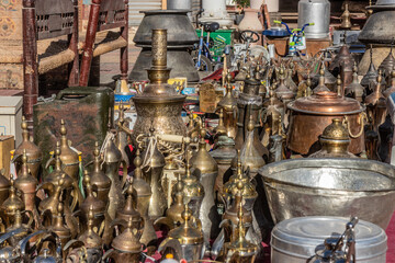 Antiquities for sale at Souq Al Zel market in Riyadh, Saudi Arabia