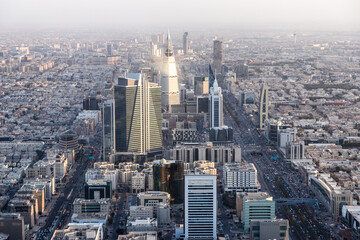 Obraz premium Aerial view of Riyadh, capital of Saudi Arabia