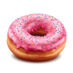 Colorful sweet background. Delicious glazed donuts 
