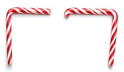 Obraz premium Candy Cane on White Background design