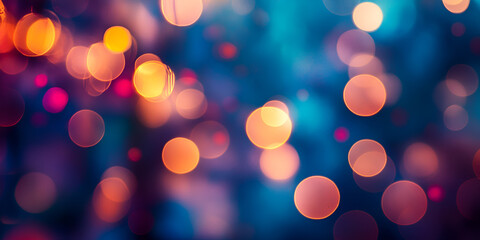 Fototapeta premium Colorful Bokeh Light Effect on Blurred Background