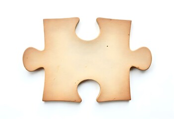 Obraz premium a faded and worn jigsaw piece with visible scratches and a matte texture, set against a white background create with ai