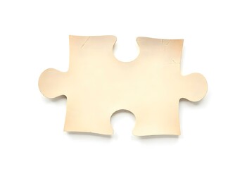 Obraz premium a faded and worn jigsaw piece with visible scratches and a matte texture, set against a pure white background create with ai
