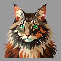 Pet cat vector image illustration and artwork
