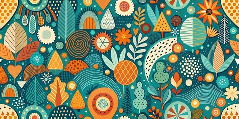 Naklejka premium seamless floral pattern