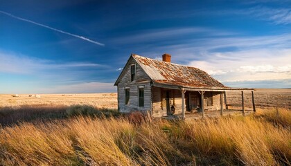 Obraz premium abandoned house in the desert
