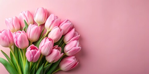 Fototapeta premium pink tulips on a white background