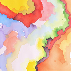 Obraz premium Colorful abstract watercolor composition with vibrant hues and soft edges
