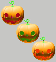 Calabaza brillante 3D