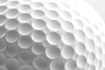 Naklejka premium Dimpled golf ball texture, focusing on the repetitive patterns and smooth surface