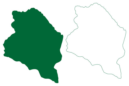 Ramban district (Jammu and Kashmir union territory, Republic of India) map vector illustration, scribble sketch Ramban map