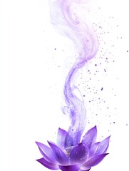 Flyer design with a purple lotus flower, AI generated