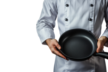 chef holding pan