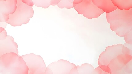 Pink Flower Petals Frame.