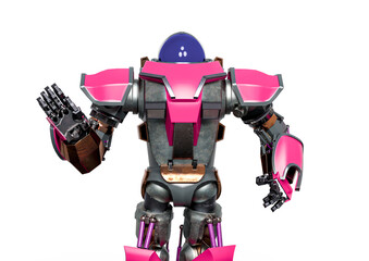 Fototapeta premium giant robot is waving