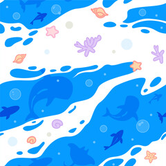 Fototapeta premium a seamless pattern background ocean design