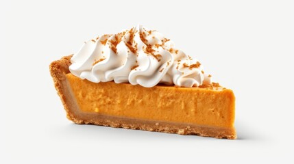 Slice of Pumpkin Pie with Whipped Cream