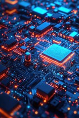 Obraz premium Computer Circuit Board Close Up