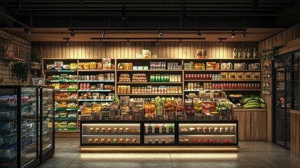 Fototapeta premium A store with a lot of food and drinks