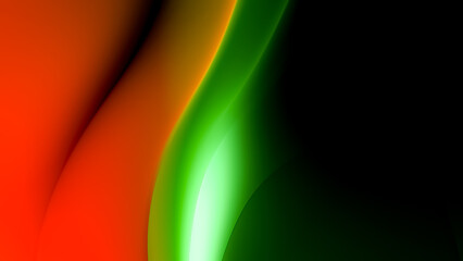 Illustration of graphic background with colorful gradient glowing light striped layers and effects