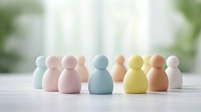 Peer Counseling Services, peer support groups and discussion circles, set against a community center background, 3D illustration