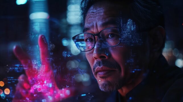 Cyberpunk Hacker in Neon City