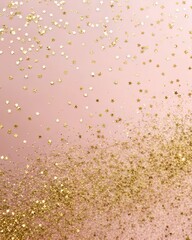glittery gold stars on soft pink background 