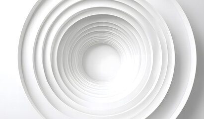 Fototapeta premium Abstract Minimalist White Circular Shapes on a Light Background design