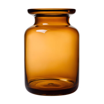 Frasco de &acirc;mbar marrom, pode de vela aromatizada vintage isolado em fundo transparente 
