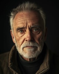 Weathered Elderly Man with Piercing Gaze