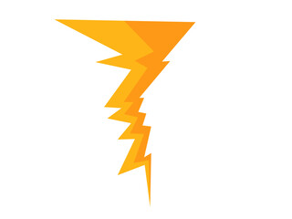 Shiny yellow lightning and thunder elements with many variations for your needs to use in natural themed designs or other themes