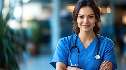 Compassionate Nurse in Modern Healthcare Environment