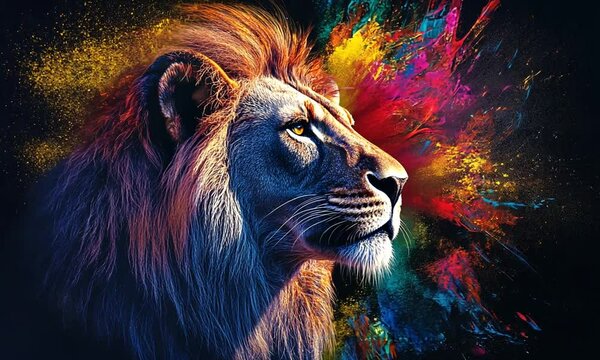 Rainbow lion