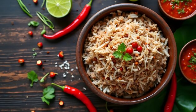 Serunding Spicy Meat Floss with Shredded Coconut (Malaysian Cuisine)