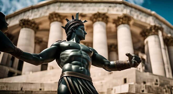 The Colossus of Rhodes. 7 Wonders of the Ancient World.