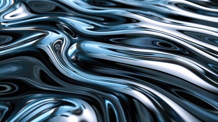 A pattern of swirling lines and curves with a glossy, reflective surface