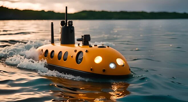 Underwater robot underwater.