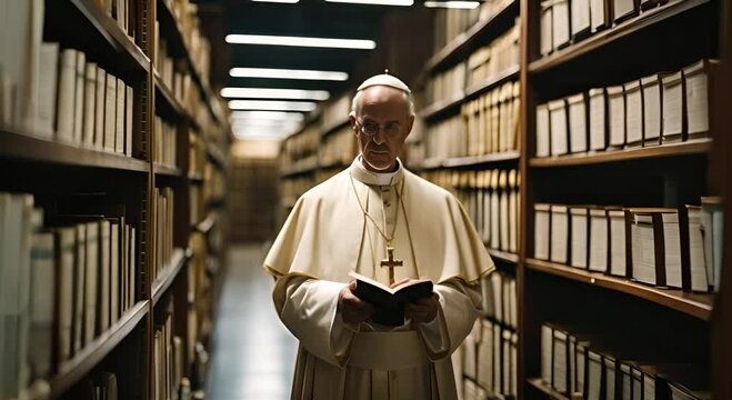 Priest in the Vatican archives.