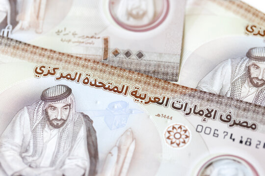 New UAE banknotes banknotes of one thousand, paper money closeup