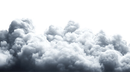 Thick white clouds form a surreal shape, thick white clouds, white clouds, thick white clouds floating in the sky, png file, on a transparent backgrounds